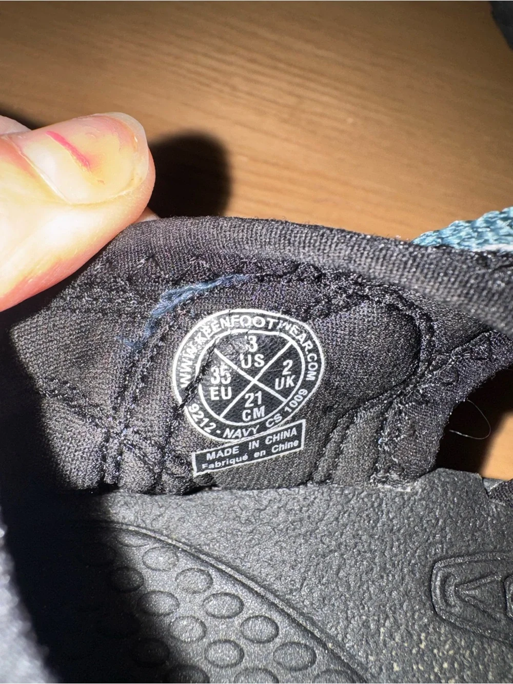 Keen sandals size